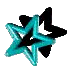 Right-pointing shadowed star